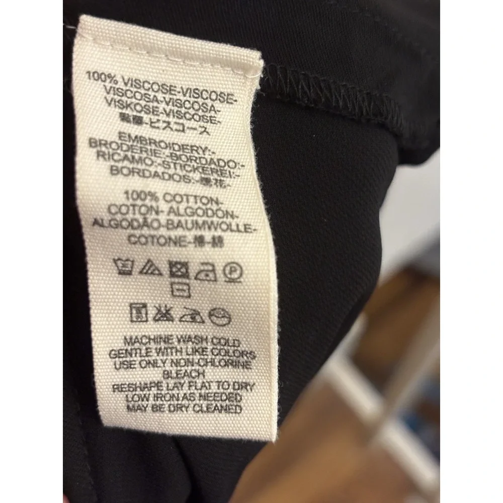 Free People Women's Black Late Night Picnic Mini Dress Embroidered‎ Size XS $148